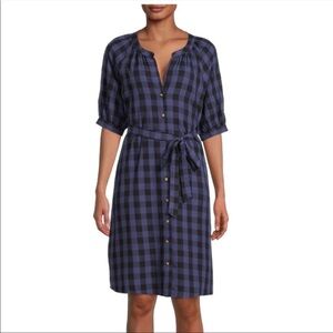 Tie Waist Button Front Dress